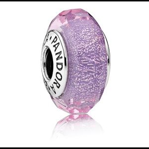 2 Pandora Murano Purple Shimmer Charms